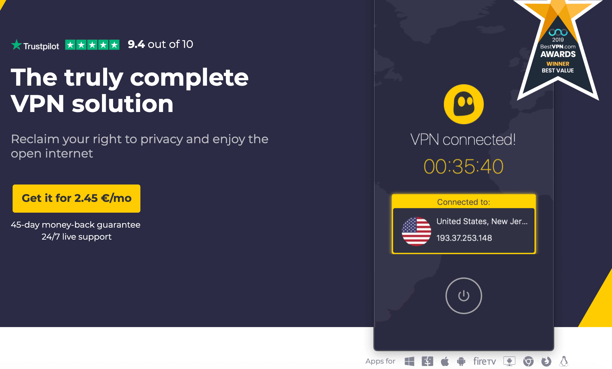 CyberGhost-screen CyberGhost vpn