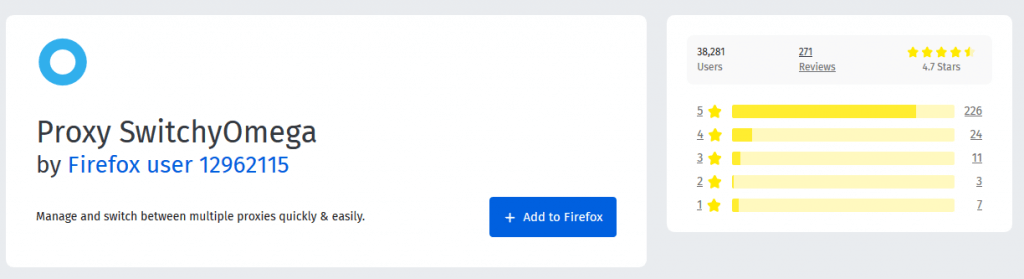 Proxy-SwitchyOmega-Mozilla-browser-extension