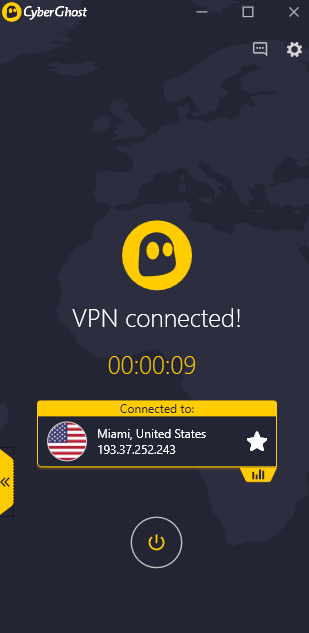 cyberghost VPN connect