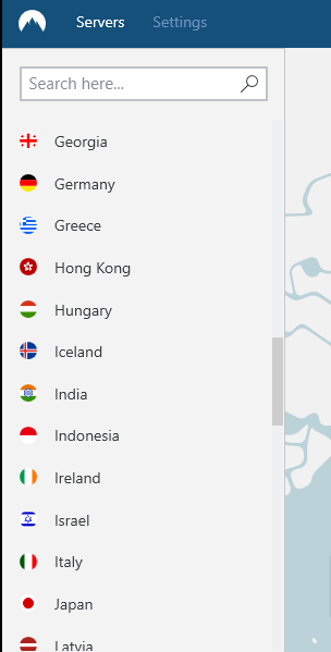 choose India in vpn server options