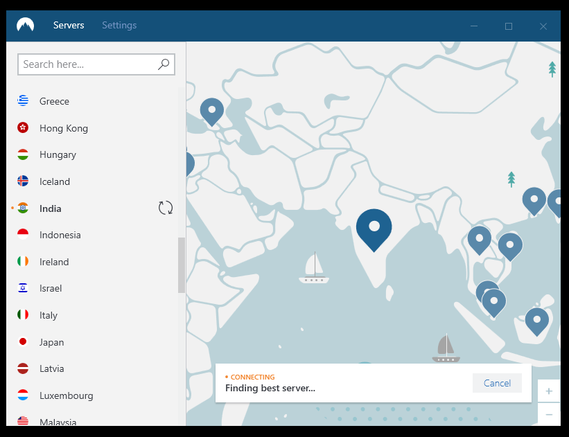 connect to India vpn servers