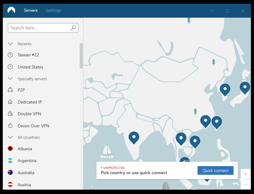 install and open a vpn