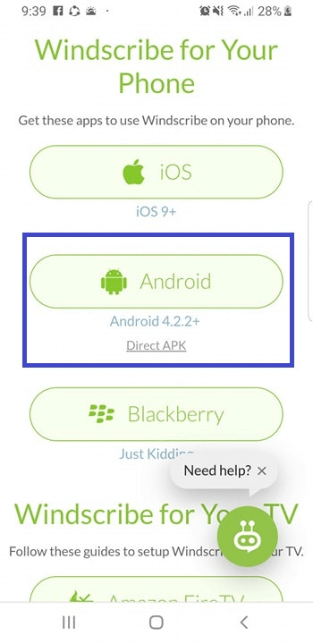 download windscribe android download windscribe android