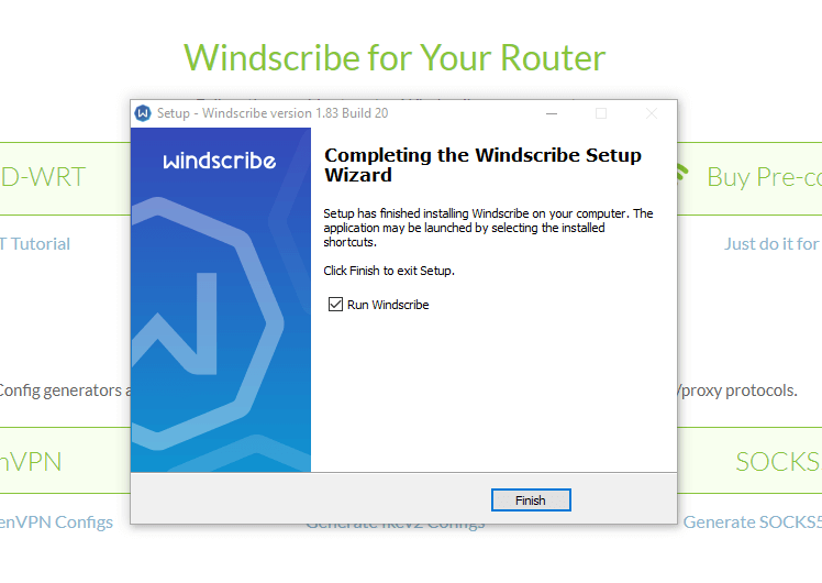 finish windscribe vpn installation on windows finish windscribe vpn installation on windows