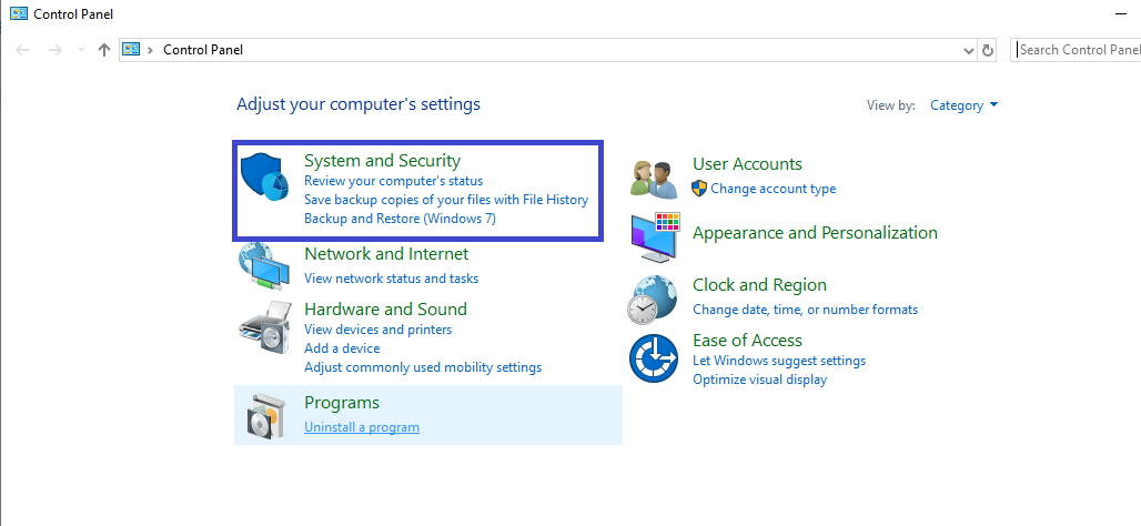 go to windows system and security to disable windows firewall go to windows system and security to disable windows firewall