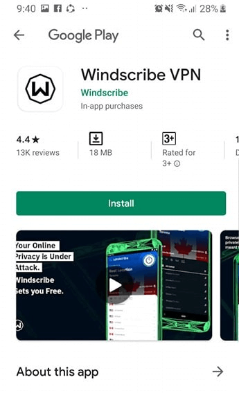 install windscribe vpn from google play store install windscribe vpn from google play store