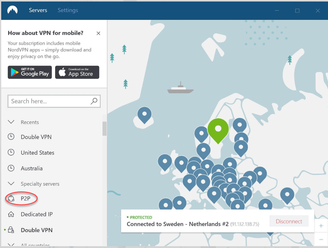 select the correct NordVPN server select the correct NordVPN server