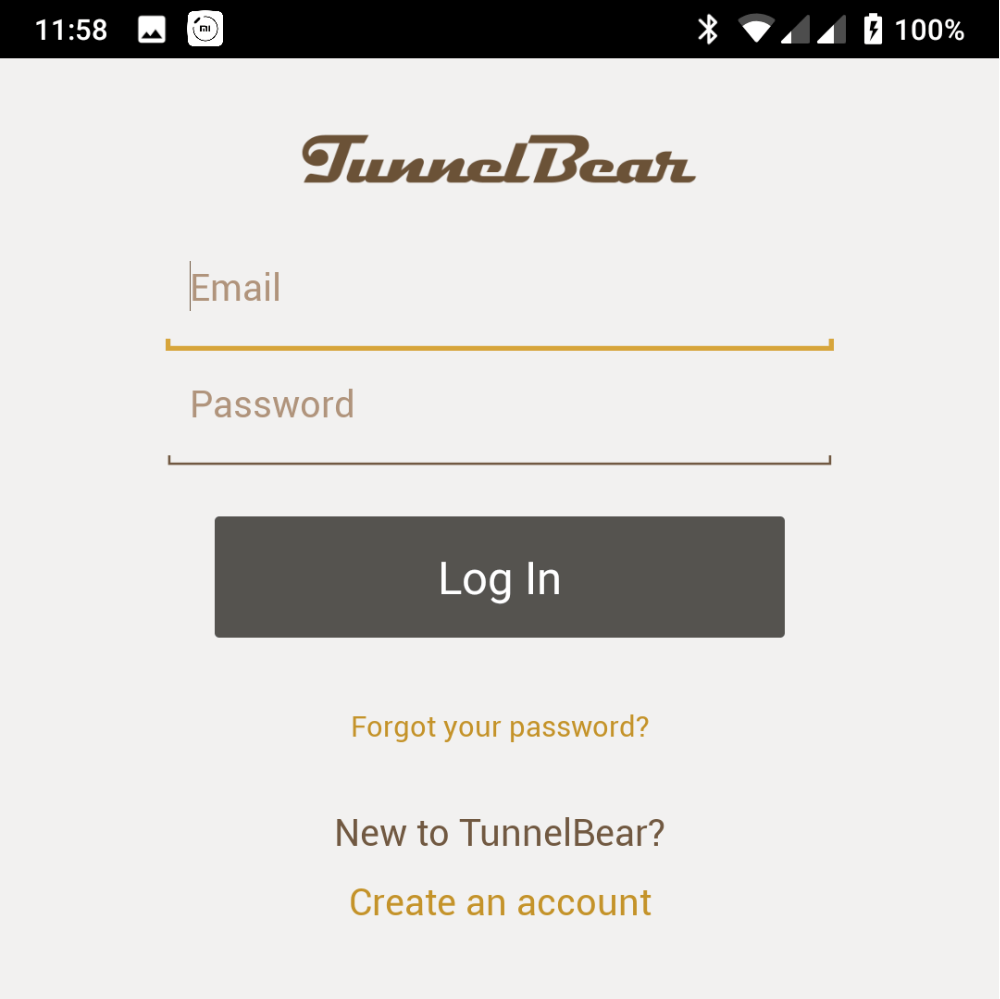 open tunnelbear android app and login open tunnelbear android app and login