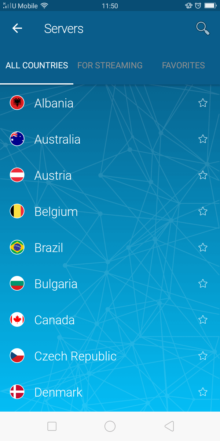 zenmate android available servers