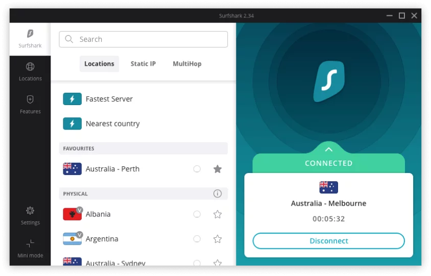 Surfshark on Windows