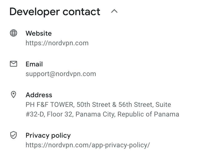 NordVPN developer contact