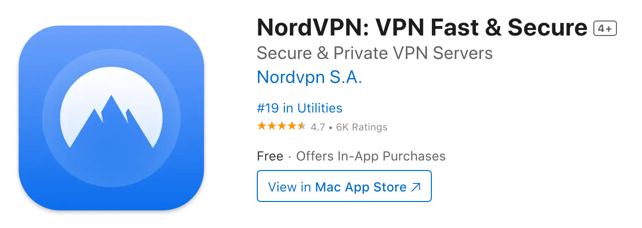 NordVPN on Mac App Store
